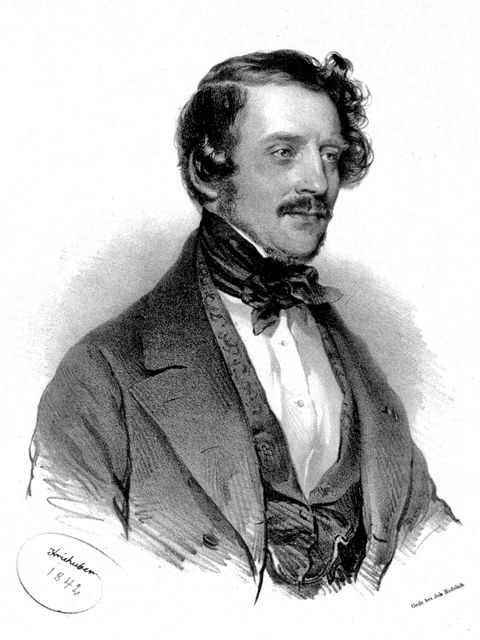 Gaetano Donizetti, a lithograph portrait